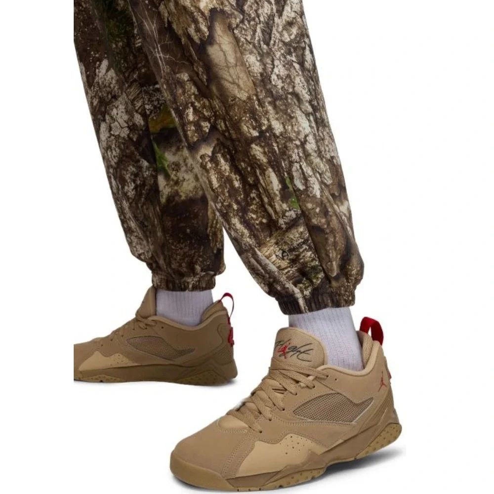 New JORDAN Large BROOKLYN FLEECE REALTREE PANTS Men Olive/Sail HV1862-222